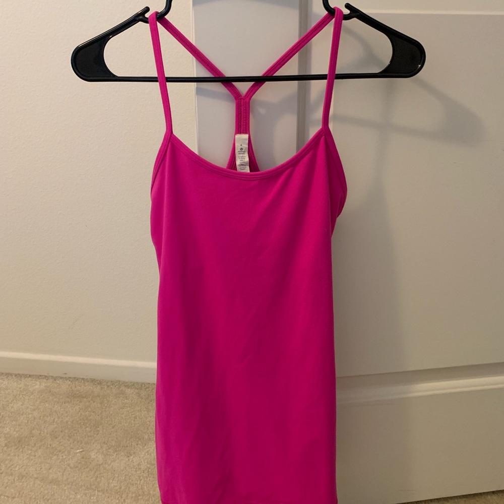 Pink Lululemon work out tank top